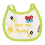 Multi-colors Bib with embroidery with diaper back Small size 16*19cm (2 Pieces) - Mix and Max - Colors: Fuchsia, Grey, and Light Blue - Sizes: 0-18 - Image 7