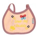 Multi-colors Bib with embroidery with diaper back Small size 16*19cm (2 Pieces) - Mix and Max - Colors: Fuchsia, Grey, and Light Blue - Sizes: 0-18 - Image 9