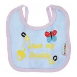 Multi-colors Bib with embroidery with diaper back Small size 16*19cm (2 Pieces) - Mix and Max - Colors: Fuchsia, Grey, and Light Blue - Sizes: 0-18 - Image 12