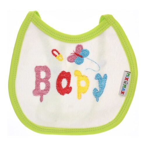 Multi-colors Bib with embroidery with diaper back Small size 16*19cm (2 Pieces) - Mix and Max - Colors: Fuchsia, Grey, and Light Blue - Sizes: 0-18 - Image 14