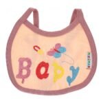 Multi-colors Bib with embroidery with diaper back Small size 16*19cm (2 Pieces) - Mix and Max - Colors: Fuchsia, Grey, and Light Blue - Sizes: 0-18 - Image 16