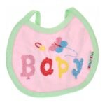 Multi-colors Bib with embroidery with diaper back Small size 16*19cm (2 Pieces) - Mix and Max - Colors: Fuchsia, Grey, and Light Blue - Sizes: 0-18 - Image 17