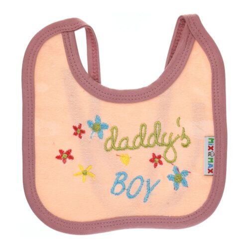 Multi-colors Bib with embroidery with diaper back Small size 16*19cm (2 Pieces) - Mix and Max - Colors: Fuchsia, Grey, and Light Blue - Sizes: 0-18 - Image 19