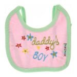 Multi-colors Bib with embroidery with diaper back Small size 16*19cm (2 Pieces) - Mix and Max - Colors: Fuchsia, Grey, and Light Blue - Sizes: 0-18 - Image 20