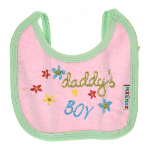 Multi-colors Bib with embroidery with diaper back Small size 16*19cm (2 Pieces) - Mix and Max - Colors: Fuchsia, Grey, and Light Blue - Sizes: 0-18 - Image 20