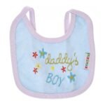 Multi-colors Bib with embroidery with diaper back Small size 16*19cm (2 Pieces) - Mix and Max - Colors: Fuchsia, Grey, and Light Blue - Sizes: 0-18 - Image 21