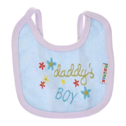Multi-colors Bib with embroidery with diaper back Small size 16*19cm (2 Pieces) - Mix and Max - Colors: Fuchsia, Grey, and Light Blue - Sizes: 0-18 - Image 21