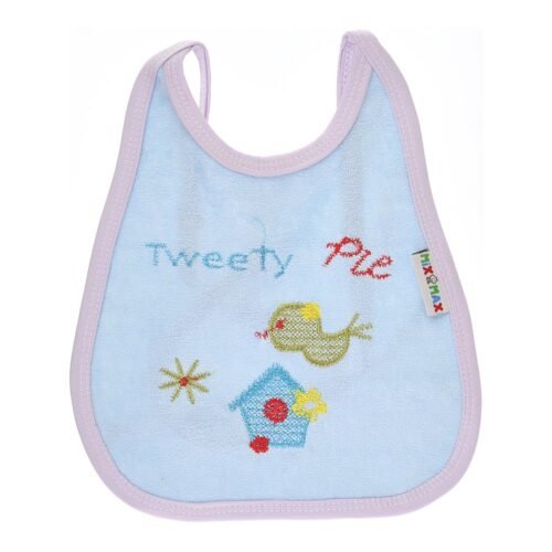 Multi-colors Bib with embroidery with diaper back Average size 27*19cm (2 Pieces) - Mix and Max - Colors: Fuchsia, Grey, and Light Blue - Sizes: 0-18 - Image 17