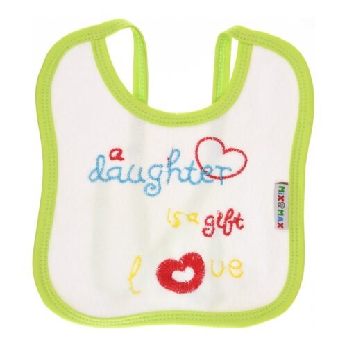 Multi-colors Bib with embroidery with diaper back Average size 27*19cm (2 Pieces) - Mix and Max - Colors: Fuchsia, Grey, and Light Blue - Sizes: 0-18 - Image 10