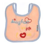 Multi-colors Bib with embroidery with diaper back Average size 27*19cm (2 Pieces) - Mix and Max - Colors: Fuchsia, Grey, and Light Blue - Sizes: 0-18 - Image 7