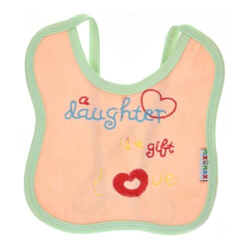 Multi-colors Bib with embroidery with diaper back Average size 27*19cm (2 Pieces) - Mix and Max - Colors: Fuchsia, Grey, and Light Blue - Sizes: 0-18 - Image 6