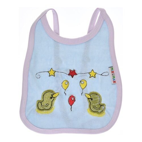 Multi-colors Bib with embroidery with diaper back Average size 27*19cm (2 Pieces) - Mix and Max - Colors: Fuchsia, Grey, and Light Blue - Sizes: 0-18 - Image 5