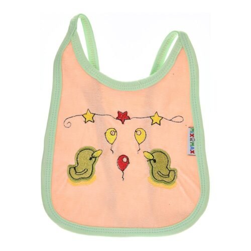 Multi-colors Bib with embroidery with diaper back Average size 27*19cm (2 Pieces) - Mix and Max - Colors: Fuchsia, Grey, and Light Blue - Sizes: 0-18 - Image 4