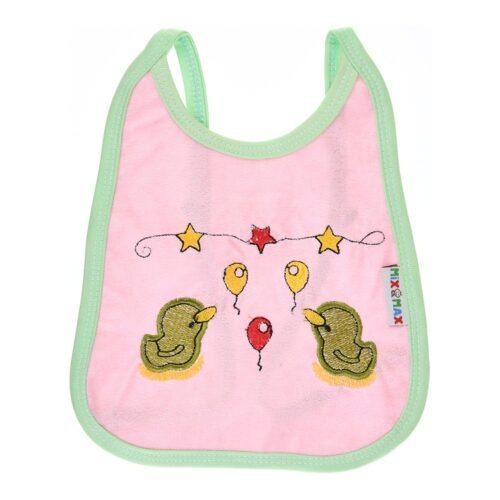 Multi-colors Bib with embroidery with diaper back Average size 27*19cm (2 Pieces) - Mix and Max - Colors: Fuchsia, Grey, and Light Blue - Sizes: 0-18 - Image 3
