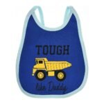 Multi-colors Printed Bib with diaper back size 27*19cm (2 Pieces) Boys b - Mix and Max - Colors: Fuchsia, Grey, and Light Blue - Sizes: 0-18 - Image 18