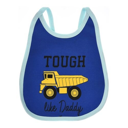 Multi-colors Printed Bib with diaper back size 27*19cm (2 Pieces) Boys b - Mix and Max - Colors: Fuchsia, Grey, and Light Blue - Sizes: 0-18 - Image 18