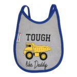 Multi-colors Printed Bib with diaper back size 27*19cm (2 Pieces) Boys b - Mix and Max - Colors: Fuchsia, Grey, and Light Blue - Sizes: 0-18 - Image 17