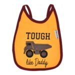 Multi-colors Printed Bib with diaper back size 27*19cm (2 Pieces) Boys b - Mix and Max - Colors: Fuchsia, Grey, and Light Blue - Sizes: 0-18 - Image 16