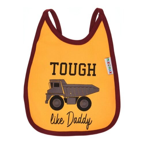 Multi-colors Printed Bib with diaper back size 27*19cm (2 Pieces) Boys b - Mix and Max - Colors: Fuchsia, Grey, and Light Blue - Sizes: 0-18 - Image 16