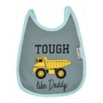 Multi-colors Printed Bib with diaper back size 27*19cm (2 Pieces) Boys b - Mix and Max - Colors: Fuchsia, Grey, and Light Blue - Sizes: 0-18 - Image 14