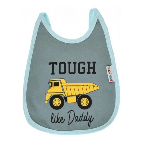 Multi-colors Printed Bib with diaper back size 27*19cm (2 Pieces) Boys b - Mix and Max - Colors: Fuchsia, Grey, and Light Blue - Sizes: 0-18 - Image 14