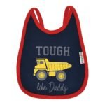 Multi-colors Printed Bib with diaper back size 27*19cm (2 Pieces) Boys b - Mix and Max - Colors: Fuchsia, Grey, and Light Blue - Sizes: 0-18 - Image 12