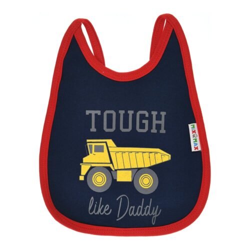 Multi-colors Printed Bib with diaper back size 27*19cm (2 Pieces) Boys b - Mix and Max - Colors: Fuchsia, Grey, and Light Blue - Sizes: 0-18 - Image 12