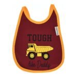 Multi-colors Printed Bib with diaper back size 27*19cm (2 Pieces) Boys b - Mix and Max - Colors: Fuchsia, Grey, and Light Blue - Sizes: 0-18 - Image 11