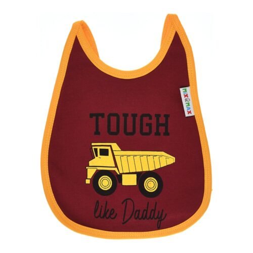 Multi-colors Printed Bib with diaper back size 27*19cm (2 Pieces) Boys b - Mix and Max - Colors: Fuchsia, Grey, and Light Blue - Sizes: 0-18 - Image 11