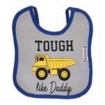 Multi-colors Printed Bib with diaper back size 27*19cm (2 Pieces) Boys b - Mix and Max - Colors: Fuchsia, Grey, and Light Blue - Sizes: 0-18 - Image 6