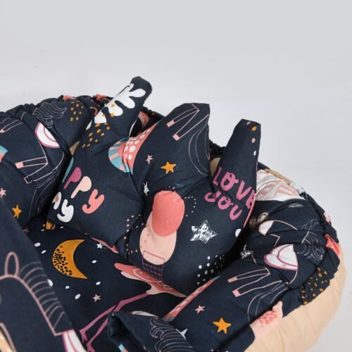 Baby Nest Bed for Newborns Portable Baby Lounger and Sleep Pod Beige Mix and Max - Image 5