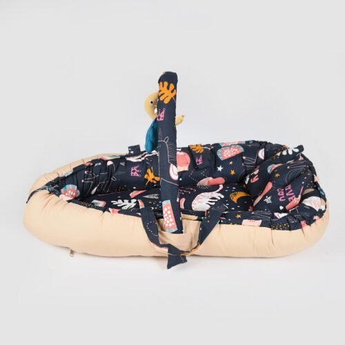 Baby Nest Bed for Newborns Portable Baby Lounger and Sleep Pod Beige Mix and Max - Image 4