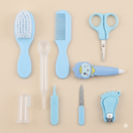 9-Piece Essential Baby Grooming & Healthcare Kit – All-in-One Nursery Care Set with LED Light-Up Earpick, Safety Nail Clippers, and Nasal Tweezers – Newborn & Toddler Hygiene Gift Set - Image 3