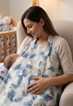 Nursing Baby Apron Cover for Breastfeeding Comfortable with Privacy mosquito Net Window Fly Multi color Mix and Max