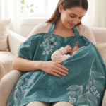 Nursing Baby Apron Cover for Breastfeeding Comfortable with Privacy mosquito Net Window Fly Multi color Mix and Max