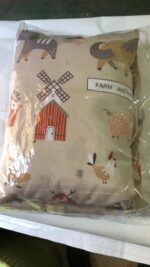 Baby Cotton Bed Sheet Set 105x175 cm with Small Pillow – Soft Breathable Cotton Toddler Bedding, Fitted Crib Sheet for Kids Bed, Hypoallergenic; Skin-Friendly Baby Bedding Set Mix and Max - Zoo - Image 3