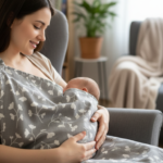 Nursing Baby Apron Cover for Breastfeeding Comfortable with Privacy mosquito Net Window Fly Multi color Mix and Max