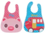 1 Pcs Waterproof Baby Bibs, Lightweight Feeding Bib for Toddlers, Easy Wipe Clean, Soft & Comfortable, Adjustable Neck, Cute Cartoon Designs - Image 10
