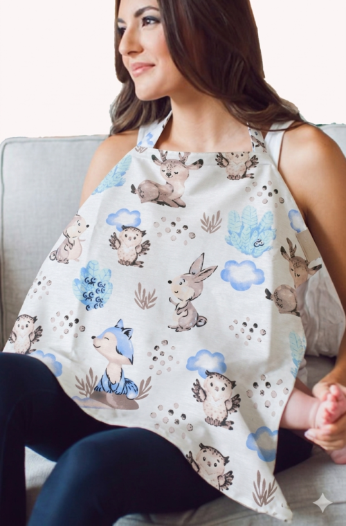 Nursing Baby Apron Cover for Breastfeeding Comfortable with Privacy mosquito Net Window Fly Multi color Mix and Max - Image 3