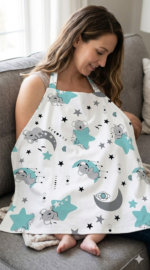 Nursing Baby Apron Cover for Breastfeeding Comfortable with Privacy mosquito Net Window Fly Multi color Mix and Max