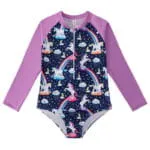 Girls One Piece Long Sleeves Swimsuit (6 sizes From 2Y to 7Y) # Mix and Max - Image 4