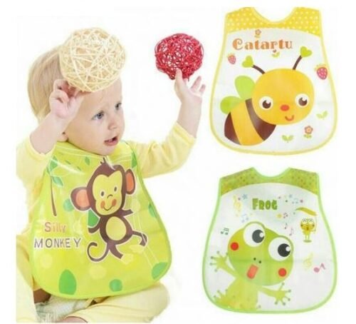 1 Pcs Waterproof Baby Bibs, Lightweight Feeding Bib for Toddlers, Easy Wipe Clean, Soft & Comfortable, Adjustable Neck, Cute Cartoon Designs - Image 15
