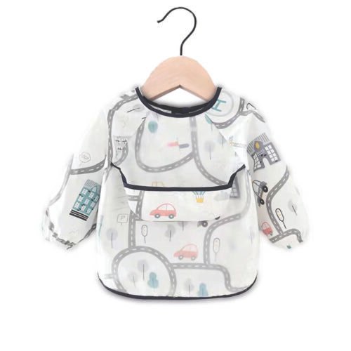 Pack of 2 -Long Sleeve Baby Bib Waterproof Toddler Feeding Smock with Food Catcher Pocket, Adjustable & Lightweight, Full Coverage Weaning Bib for Boys & Girls (6–36 Months) - Image 13