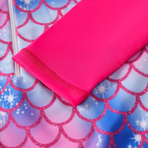 Girls One Piece Long Sleeves Swimsuit (5 sizes From 3Y to 7Y) # Mix and Max - Image 2