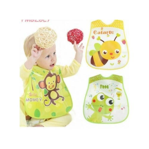 Pack of 2 Waterproof Baby Bibs, Lightweight Feeding Bib for Toddlers, Easy Wipe Clean, Soft & Comfortable, Adjustable Neck, Cute Cartoon Designs - Image 14
