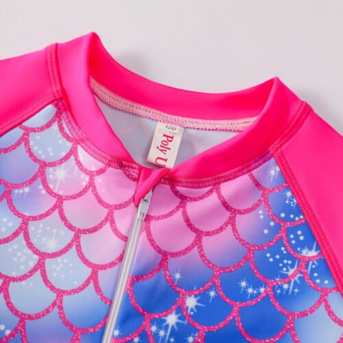 Girls One Piece Long Sleeves Swimsuit (5 sizes From 3Y to 7Y) # Mix and Max - Image 3