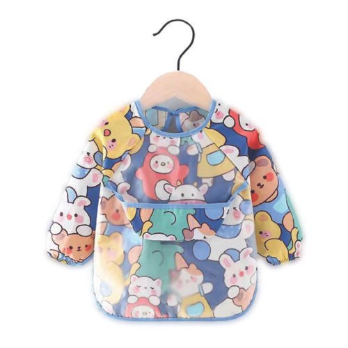 Pack of 2 -Long Sleeve Baby Bib Waterproof Toddler Feeding Smock with Food Catcher Pocket, Adjustable & Lightweight, Full Coverage Weaning Bib for Boys & Girls (6–36 Months) - Image 15