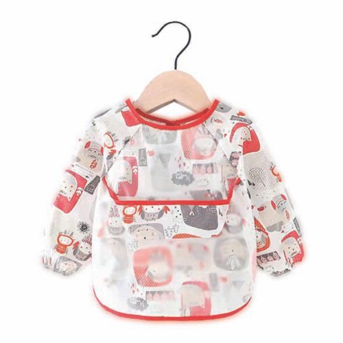 Pack of 2 -Long Sleeve Baby Bib Waterproof Toddler Feeding Smock with Food Catcher Pocket, Adjustable & Lightweight, Full Coverage Weaning Bib for Boys & Girls (6–36 Months) - Image 11