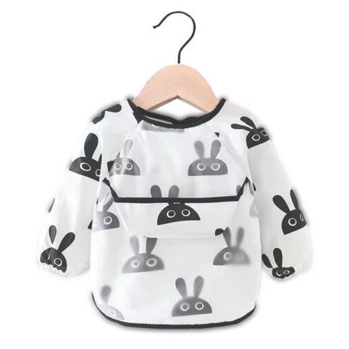 Pack of 2 -Long Sleeve Baby Bib Waterproof Toddler Feeding Smock with Food Catcher Pocket, Adjustable & Lightweight, Full Coverage Weaning Bib for Boys & Girls (6–36 Months) - Image 5