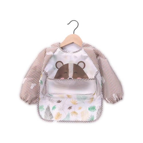 Pack of 2 -Long Sleeve Baby Bib Waterproof Toddler Feeding Smock with Food Catcher Pocket, Adjustable & Lightweight, Full Coverage Weaning Bib for Boys & Girls (6–36 Months) - Image 22